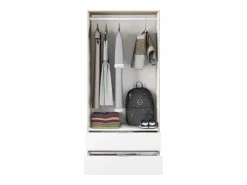Armario Juvenil/Infantil Luca 2 puertas Roble Artesano/Blanco Mate 82x52x180 cm^ Clearance