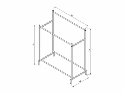 VCM Burro Para Ropa|Armario Labol S Negro AL. 132 x AN. 103 x P. 52 cm