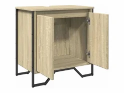 vidaxl Mueble De Lavabo|Armario lavabo baño madera ingeniería roble Sonoma 60x35x60 cm