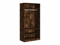 Armario Abierto, Vestidor|Armario madera contrachapada color roble ahumado 100x50x200 cm ES723775