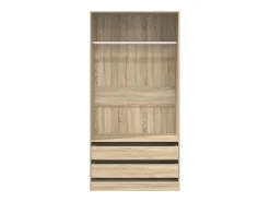 vidaxl Armario madera contrachapada color roble Sonoma 100x50x200 cm Color natural claro New