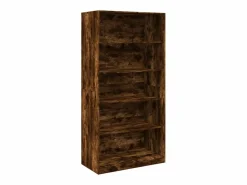 Armario Abierto, Vestidor|Armario madera contrachapada color roble ahumado 100x50x200 cm ES660985