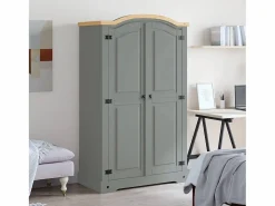 vidaxl Armario|Armario madera de pino Mexicano estilo Corona 2 Puertas