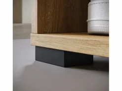 Armario moderno 90 cm armario de entrada con espejo estantes y barra mate artisan grafito negro^ Clearance