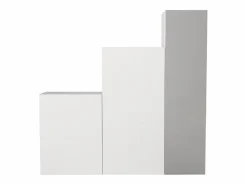 Vente-unique Armario modular con 1 espejo y 3 puertas - TELEZA Blanco Best