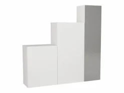 Vente-unique Armario modular con 1 espejo y 3 puertas - TELEZA Blanco Best