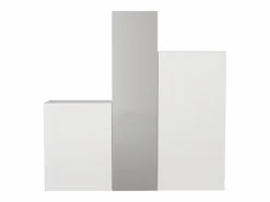 Vente-unique Armario modular con 1 espejo y 3 puertas - TELEZA Blanco Best