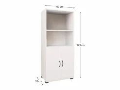 Armario Multiusos CATTERHOUSE Atenas 143 de 60x32x143 cm con 2 Baldas, 2 Puertas Inferiores y de Color^Catter house Sale