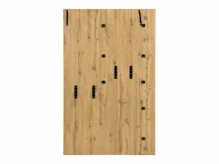 Hauss Spole Armario natural con 2 puertas, espejo, paragüero y banco zapatero, multifuncional 115 x 37 x 185 Color natural claro New