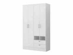 Vente-unique Armario|Armario ODILON.4 puertas, 2 cajones.Ancho 120 cm - lacado