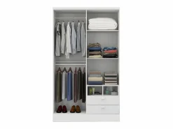 Vente-unique Armario|Armario ODILON.4 puertas, 2 cajones.Ancho 120 cm - lacado