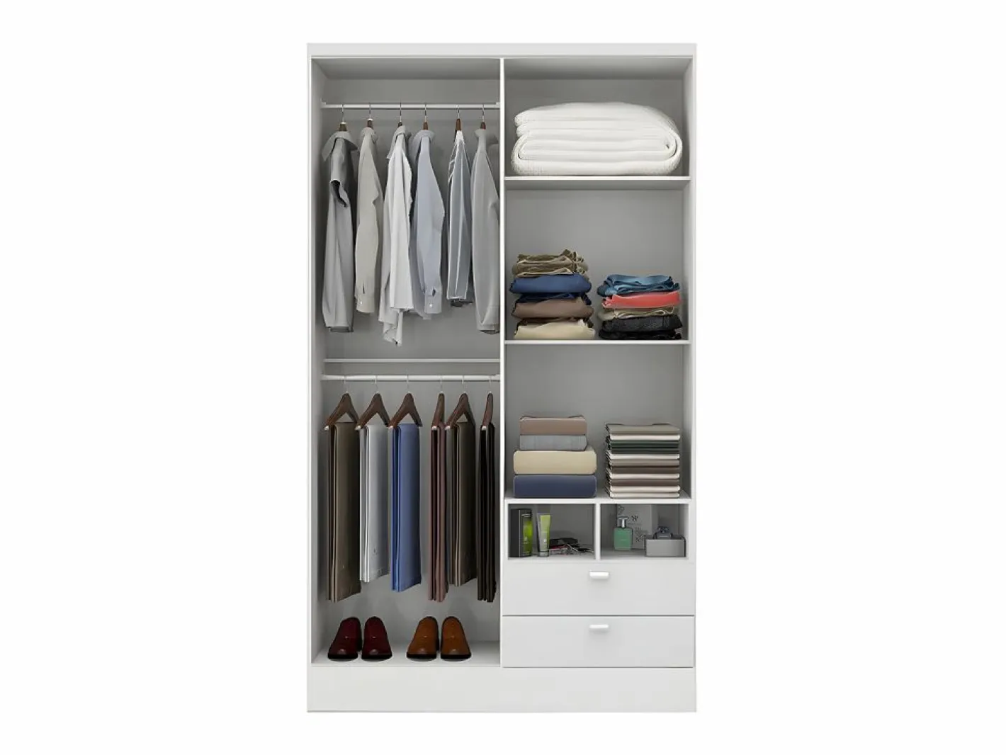 Vente-unique Armario|Armario ODILON.4 puertas, 2 cajones.Ancho 120 cm - lacado