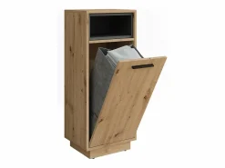 Vicco Armario para la ropa sucia roble artesanal/antracita 38x30x93 beatrice Color natural claro New