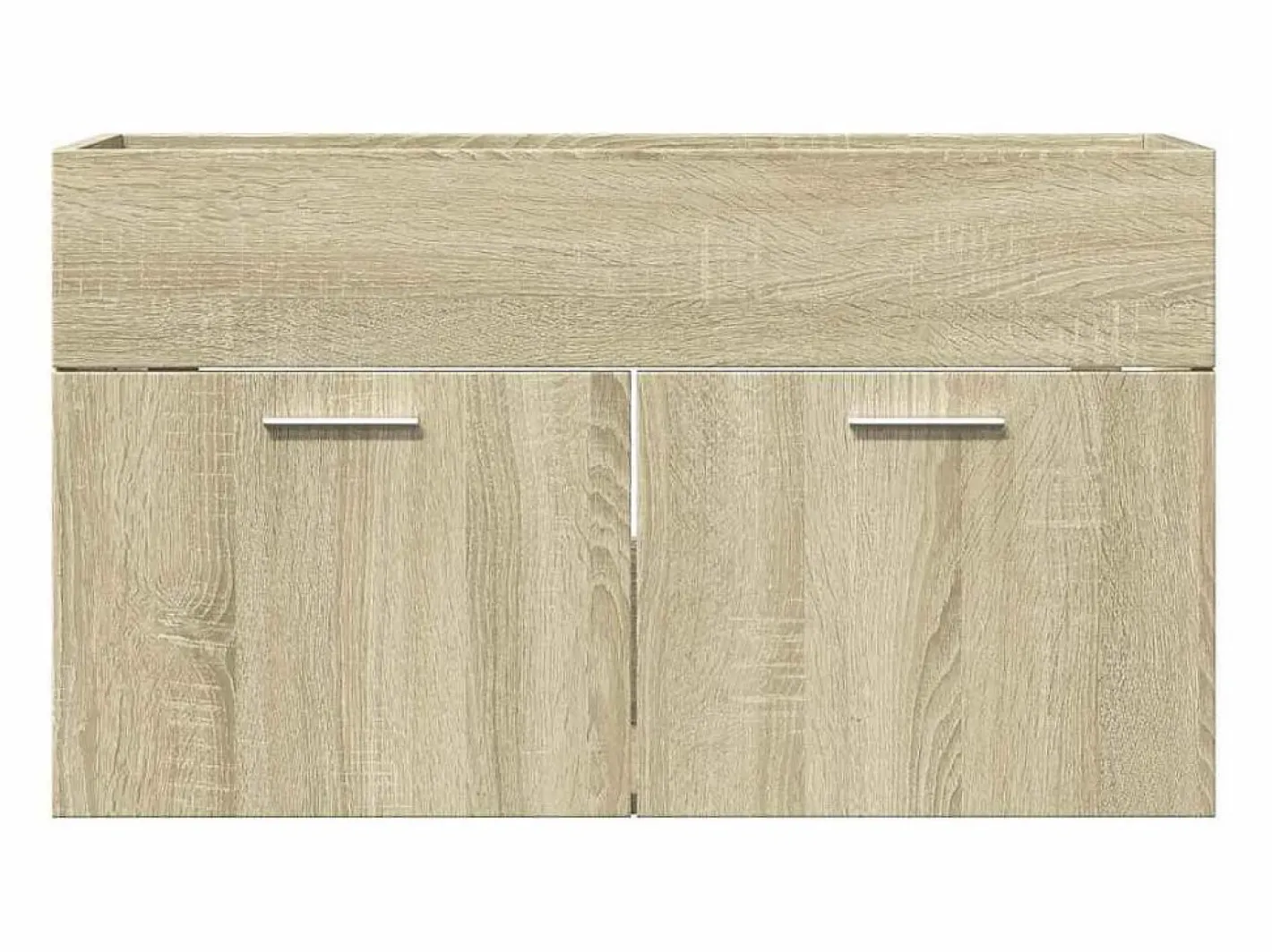 vidaxl Mueble De Lavabo|Armario para lavabo contrachapada color roble 80x38,5x46 cm