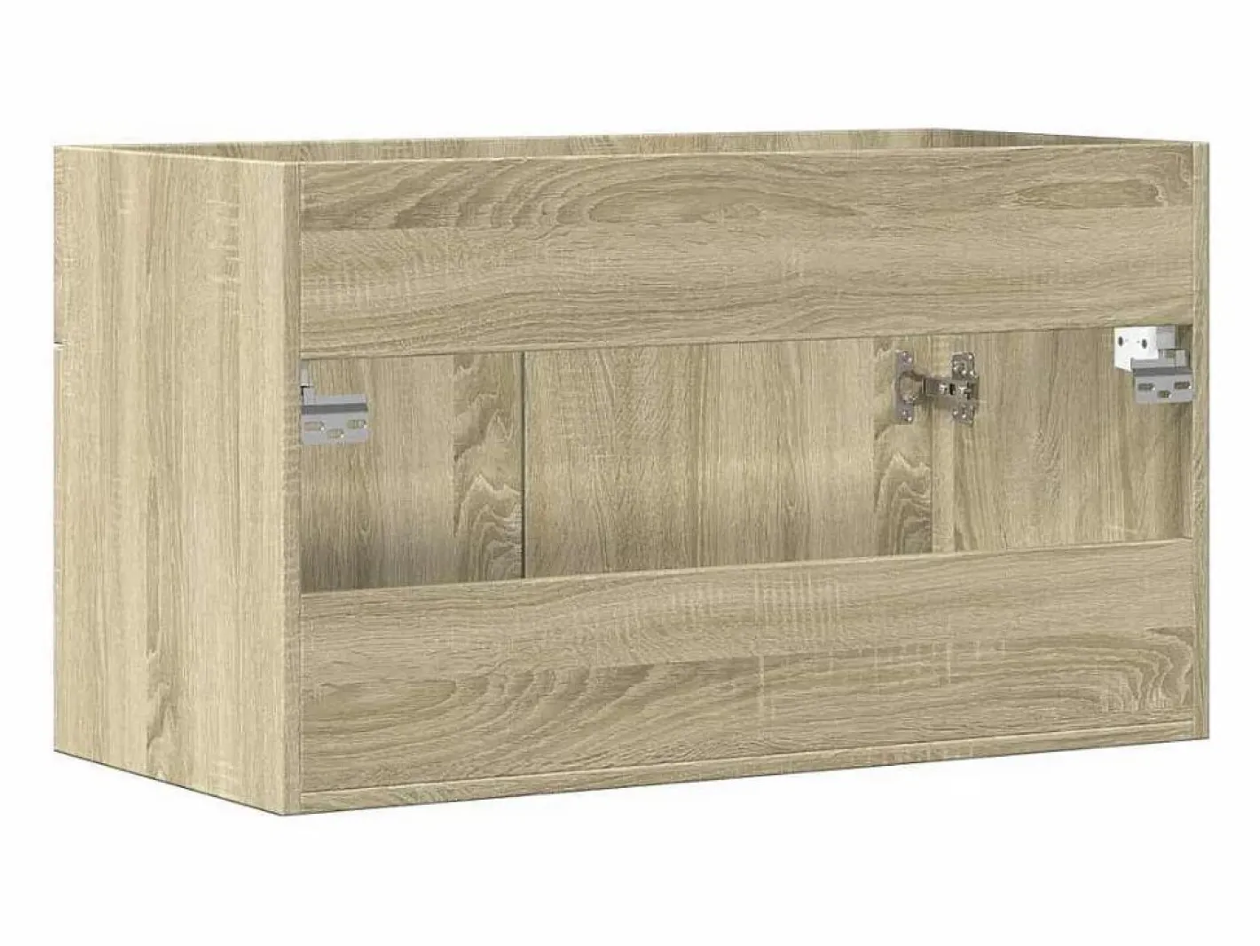 vidaxl Mueble De Lavabo|Armario para lavabo contrachapada color roble 80x38,5x46 cm