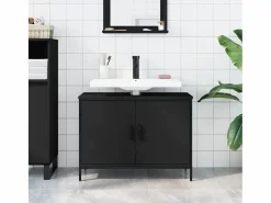 Mueble De Lavabo|Armario para lavabo de baño madera ingeniería 80x30x60 cm ES431307
