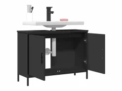 Mueble De Lavabo|Armario para lavabo de baño madera ingeniería 80x30x60 cm ES431307