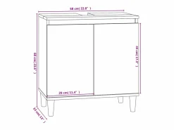 Armario para lavabo madera contrachapada 58x33x60 cm^vidaxl Discount
