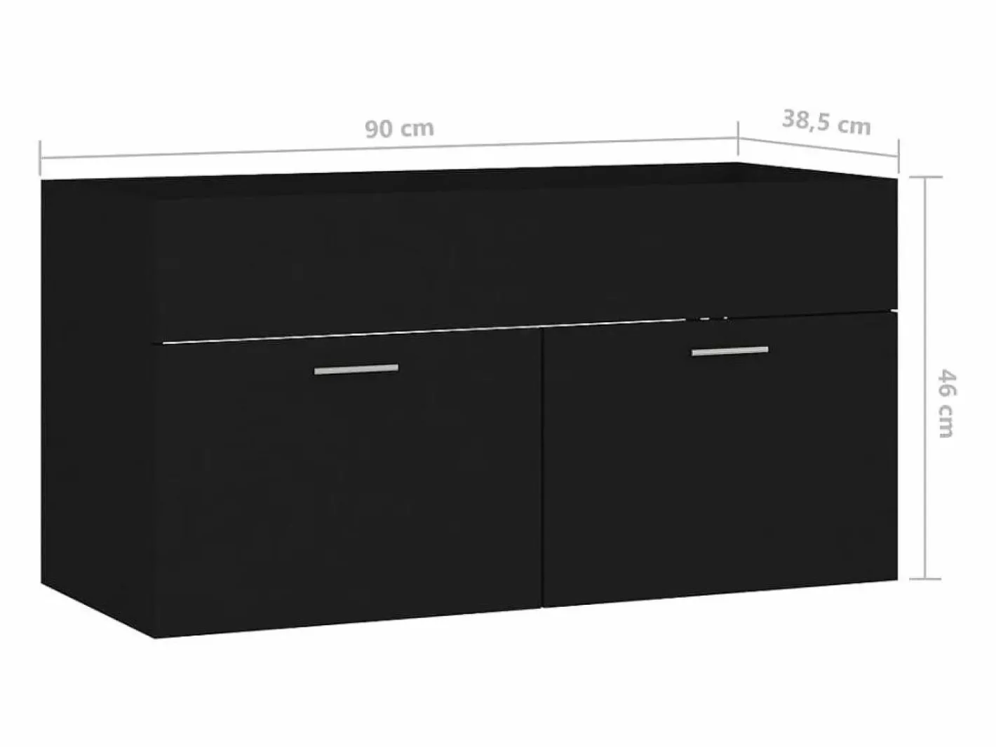 vidaxl Mueble De Lavabo|Armario para lavabo madera contrachapada 90x38,5x46 cm