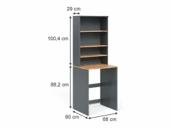 Armario para lavadora antracita/roble dorado 66x60x88.2 viktor^Vicco Online