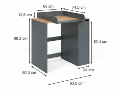 Armario para lavadora antracita/roble dorado 93.6x60.3x88.2 viktor^Vicco Hot