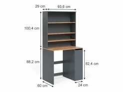 Armario para lavadora antracita/roble dorado 93.6x60x88.2 viktor^Vicco New