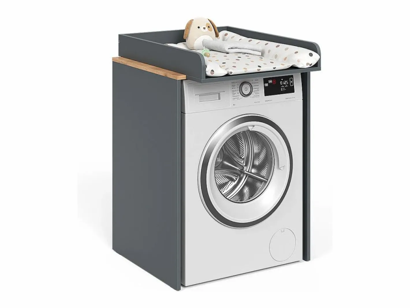 Vicco Armario para lavadora antracita/roble dorado 68x60x88.2 viktor Gris antracita Outlet