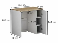 Vicco Mueble Para Lavadora|Armario para lavadora 93.5x60x88.5 lavik