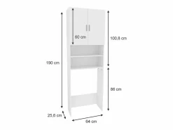 Vicco Armario para lavadora 64x26x190 martha Blanco Clearance