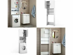 Vicco Mueble Para Lavadora|Armario para lavadora 64x26x190