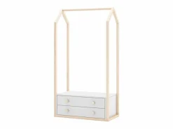 Calicosy Mueble Perchero|Armario ropero con 2 cajones L80 cm - Esteban
