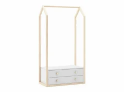 Calicosy Mueble Perchero|Armario ropero con 2 cajones L80 cm - Esteban
