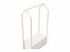 Calicosy Mueble Perchero|Armario ropero con 2 cajones L80 cm - Esteban