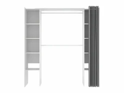 Vente-unique Armario ropero extensible 2 estanterías DORIAN Color Blanco