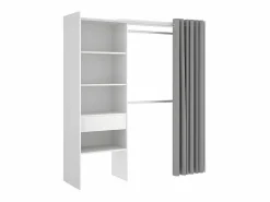 Vente-unique Armario Abierto, Vestidor|Armario ropero extensible (110 / 160 cm) con cortina y cajón. Color . LAURENT
