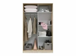 Armario|Armario ropero puertas correderas Plus Noon acabado roble combinado con blanco 200 cm(alto