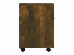 vidaxl Cajonera De Escritorio|Armario ruedas madera contrachapada roble ahumado 45x38x54 cm