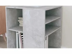 vidaxl Cajonera De Escritorio|Armario ruedas madera contrachapada hormigón 60x53x72 cm