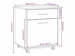 vidaxl Armario ruedas madera contrachapada Sonoma 45x38x54 cm Gris Discount