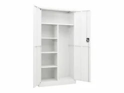 Armario Taquilla 90x40x180 cm Acero Blanco Discount