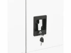 Armario Taquilla 90x40x180 cm Acero Blanco Discount