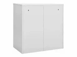 vidaxl Armario taquilla de acero gris claro y 90x45x92,5 cm Rojo Sale