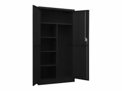 Armario Taquilla 90x40x180 cm Acero Negro Discount
