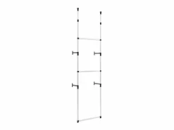 vidaxl Mueble Perchero|Armario telescópico con barras de aluminio