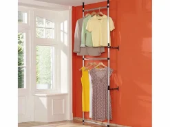 vidaxl Mueble Perchero|Armario telescópico con barras de aluminio