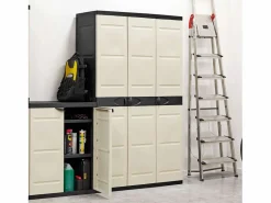 Armario Titanium Ext. 3 Puertas 4 Estantes Escobero resina 105x176x41 cm^ Best