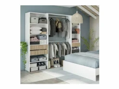 Armario Abierto, Vestidor|Armario vestidor Tempo con 3 cajones y 2 barras de colgar color /natur. 187 cm alto
