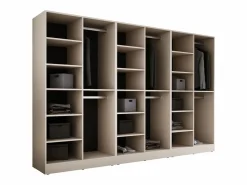 Armario: Vidrio Ranurado / Arena, 300 x 200 x 51 cm Beige Outlet