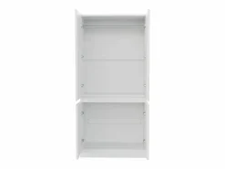 ModernLuxe Armario 70x40x170 cm - 4 puertas - con varilla para colgar ropa - Blanco New