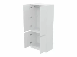 ModernLuxe Armario 70x40x170 cm - 4 puertas - con varilla para colgar ropa - Blanco New